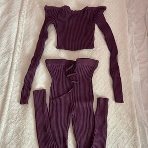 Fashionnova off the shoulders knit set